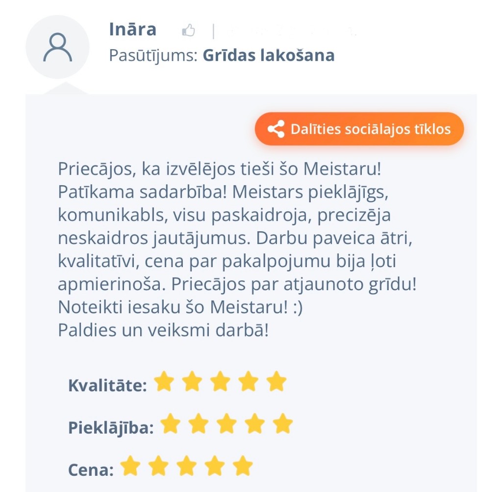 Klienta atsauksme 17